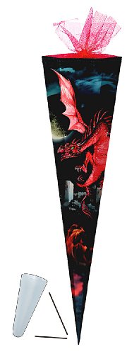 komplette Füllung - Circa 200 Teile - für Schultüte - Drache rot - mit - mit/ohne Kunststoff Spitze - für ALLE Zuckertüte Drachen schwarz Ritter Ritterb.. komplette Füllung - Circa 200 Teile - für Schultüte - Drache rot - mit - mit/ohne Kunststoff Spitze - für ALLE Zuckertüte Drachen schwarz Ritter Ritterb.. von alles-meine.de GmbH