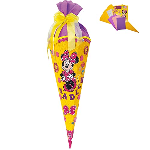 alles-meine.de GmbH komplette Füllung - Circa 200 Teile - für BASTELSET Schultüte - - Minnie Mouse - mit/ohne Kunststoff Spitze - für ALLE Zuckertüte - incl. Rohling - Bast von alles-meine.de GmbH