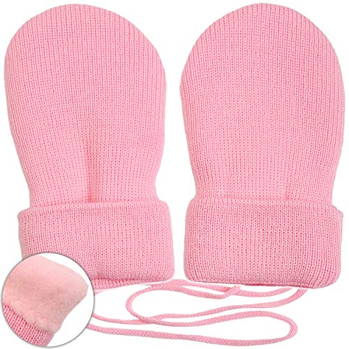 alles-meine.de GmbH sehr weiche Merino-Wolle Strick & Fleece - Fausthandschuhe - hell rosa/pink - Größe: 1 bis 2 Jahre - Baumwolle & Schurwolle - Kinder/Baby - gefütter.. von alles-meine.de GmbH