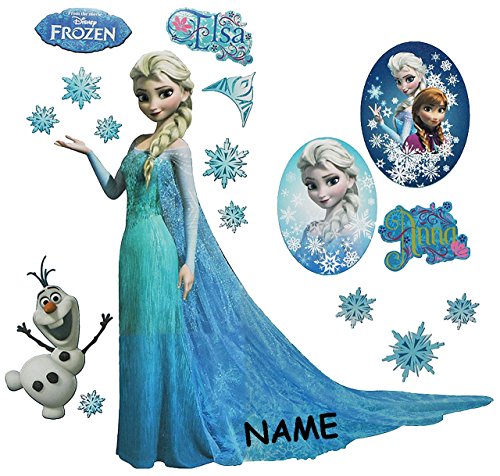 alles-meine.de GmbH großes Set: Wandtattoo/Wandsticker - die Eiskönigin - incl. Name - Aufkleber Wandaufkleber für Mädchen - völlig unverfroren ELSA Arendelle/Poster -.. von alles-meine.de GmbH