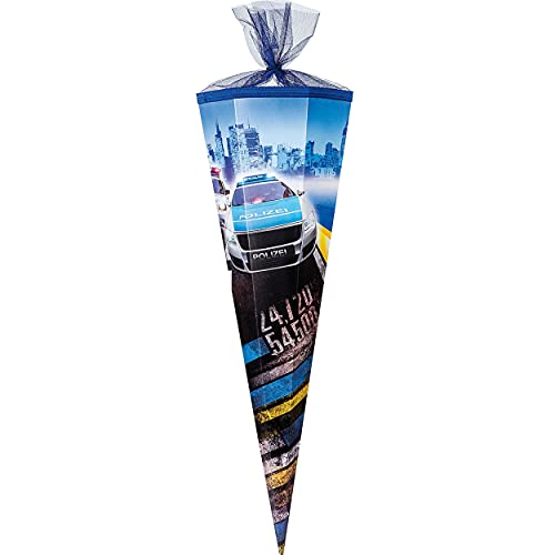mit Sound Effekt ! - Schultüte - Polizei Auto - 70 cm - rund - mit Tüllabschluß - Zuckertüte - mit/ohne Kunststoff Spitze - Nestler - für Jungen - Polizeiwa.. mit Sound Effekt ! - Schultüte - Polizei Auto - 70 cm - rund - mit Tüllabschluß - Zuckertüte - mit/ohne Kunststoff Spitze - Nestler - für Jungen - Polizeiwa.. von alles-meine.de GmbH