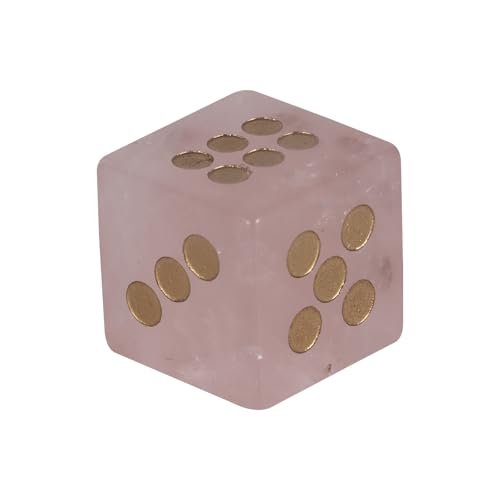Natürlicher Kristall, mehrseitig, Rollenspiel, Tischspiel, Würfel, sechsseitig, runde Ecken, Mahjong-Zubehör, natürliches Kristall, Geschenk Natürlicher Kristall, mehrseitig, Rollenspiel, Tischspiel, Würfel, sechsseitig, runde Ecken, Mahjong-Zubehör, natürliches Kristall, Geschenk von alloneslife