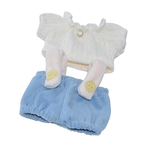 alloneslife 2pieces Doll Outfit Garderobe Mode Tops Und Hosenträger Hosen Für 10 cm Plüsch Baumwollzubehör Weiche Puppenkleidung alloneslife 2pieces Doll Outfit Garderobe Mode Tops Und Hosenträger Hosen Für 10 cm Plüsch Baumwollzubehör Weiche Puppenkleidung von alloneslife