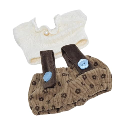 alloneslife 2pieces Doll Outfit Garderobe Mode Tops Und Hosenträger Hosen Für 10 cm Plüsch Baumwollzubehör Weiche Puppenkleidung alloneslife 2pieces Doll Outfit Garderobe Mode Tops Und Hosenträger Hosen Für 10 cm Plüsch Baumwollzubehör Weiche Puppenkleidung von alloneslife