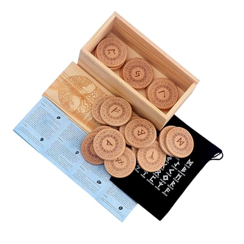 alloneslife Antike Norses Wahrsagerei Set Mit Handgeschnitzelholz Runen Kulturelle Artefakt Tragbare Spirituelle Werkzeuge Mystische Praxis Holzmeditationen Symbole alloneslife Antike Norses Wahrsagerei Set Mit Handgeschnitzelholz Runen Kulturelle Artefakt Tragbare Spirituelle Werkzeuge Mystische Praxis Holzmeditationen Symbole von alloneslife