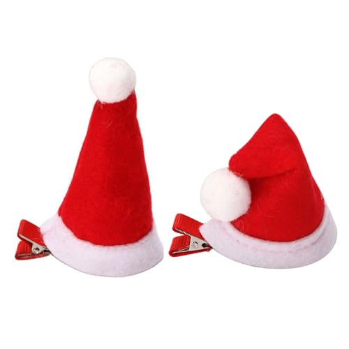 amangul Haarspange mit Weihnachtsmannmütze, Party-Requisiten, Zubehör, Haarnadel, festliche Glitzer-Pailletten, Hut, Haarspangen, Urlaubskopfbedeckung (C) von amangul