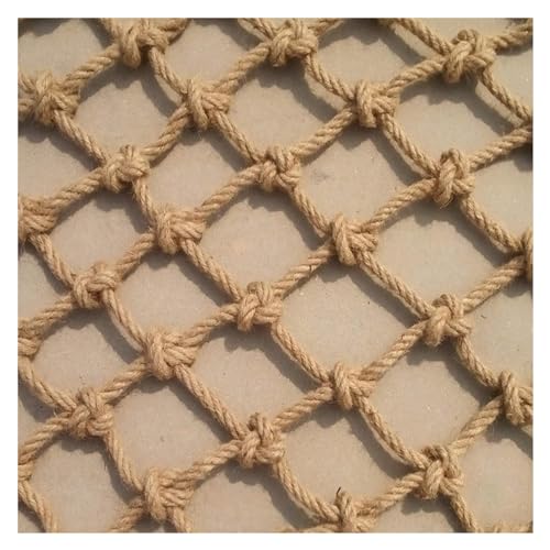 Garten Netting Seilnetz Treppe Balkon Geländer Indoor Sicherheit Schutz Für Kinder Cargo Netze Gartenpflanze Dekoration Jute Hanfnetz (Color : 10mm-10cm, Size : 1x1m(3.28X3.28ft)) von amhea