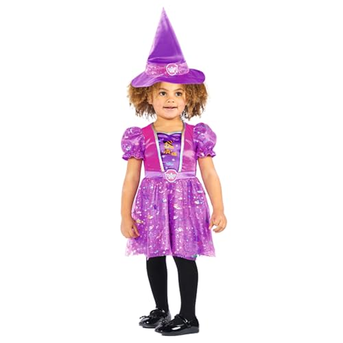 amscan - Kinderkostüm Hexe mit Kleid und Hexenhut, Paw Patrol Skye Witch, für Halloween, Karneval und Fasching von amscan