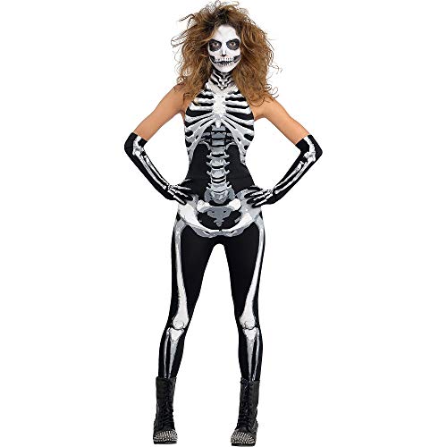 (PKT) (844608-55) Adult Ladies Bone-a-fied-babe Costume (UK 10-12) von amscan