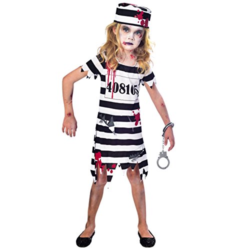 (PKT) (9902661) Child Girls Zombie Convict Costume (7-8yr) von amscan