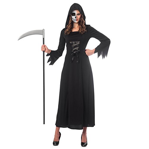 (PKT) (9902746) Adult Ladies Grim Reaper Costume (UK 8-10) von amscan