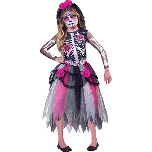 (PKT) (9903415) Child Girls Day Of The Dead Spirit Costume Dress (10-12yr) von amscan