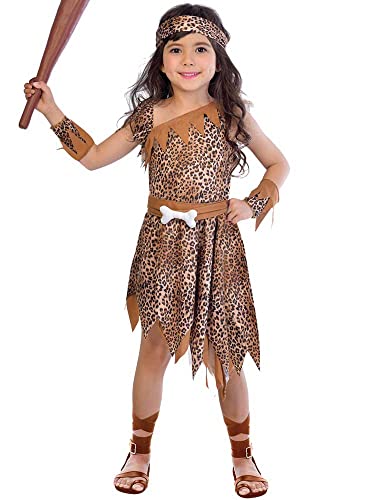 (PKT) (9904487) Child Girls Cave Girl Costume (4-6yr) von amscan