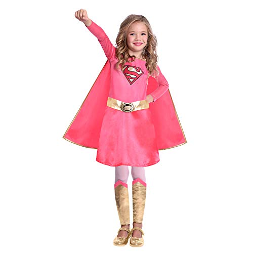 (PKT) (9906733) Child Girls Supergirl Pink Costume (10-12yr) von amscan