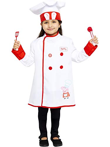 (PKT) (9907541) Child Girls Peppa Pig Chef Costume Set (4-6yr) von amscan