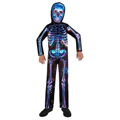 (PKT) (9908578) Child Boys Neon Skeleton Boy - Recycled Costume (3-4yr) von amscan