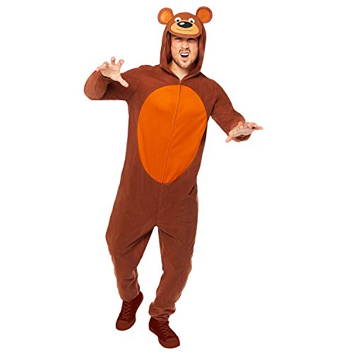 (PKT) (9908786) Adult Bear Onesie Costume One Piece (Plus Size) von amscan