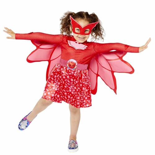 (PKT) (9908860) Child Girls Pink Owlette PJ Masks Costume Dress Costume (3-4yr) von amscan