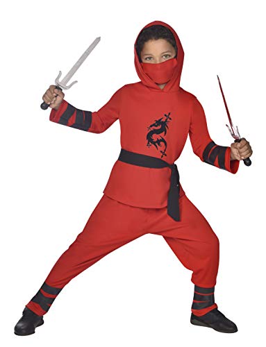 (PKT) (9910939) Child Ninja Warrior Red Costume (12-14yr) von amscan