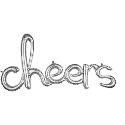 Cheers Silver Air-Fill Foil Script von amscan