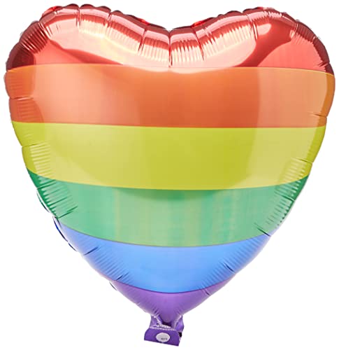 Amscan 3790901 - Standard Folienballon Regenbogen Herz, Party, Dekoration, Heliumballon von amscan