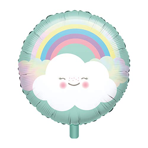 Amscan 3925001 - Standard Folienballon Rainbow and Cloud, Durchmesser circa 43 cm, Heliumballon, Party von amscan