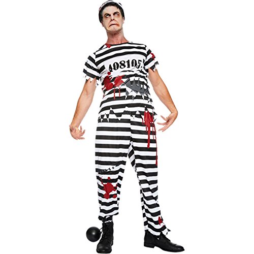 (PKT) (9902665) Adult Mens Zombie Convict Costume (Medium) von amscan