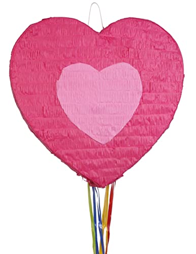 Amscan 9903137 - Pull Pinata Herz Papier / Plastik 49,4 x 47,9 x 9,3 cm, Dekoration von amscan