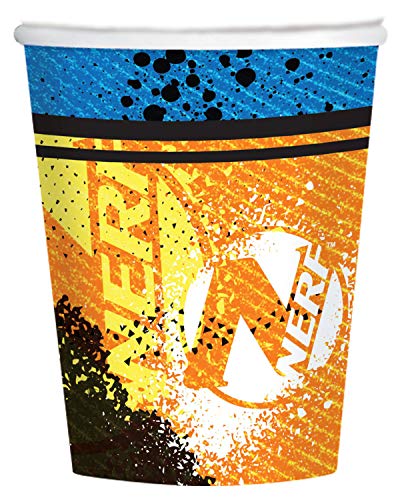 Amscan 9903923 - Becher Nerf, 8 Stück, Papier, Füllmenge 266 ml, Partygeschirr von amscan