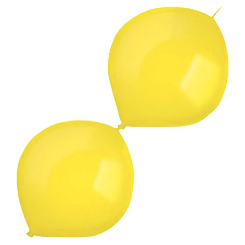 Amscan 9905635 - 50 Latexballons Decorator Standard E-Link Yellow Sunshine 30 cm / 12", Luftballon, Girland, Ballonbogen von amscan