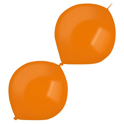 Amscan 9905636 - 50 Latexballons Decorator Standard E-Link Tangerine 30 cm / 12", Luftballon, Girlande, Ballonbogen von amscan