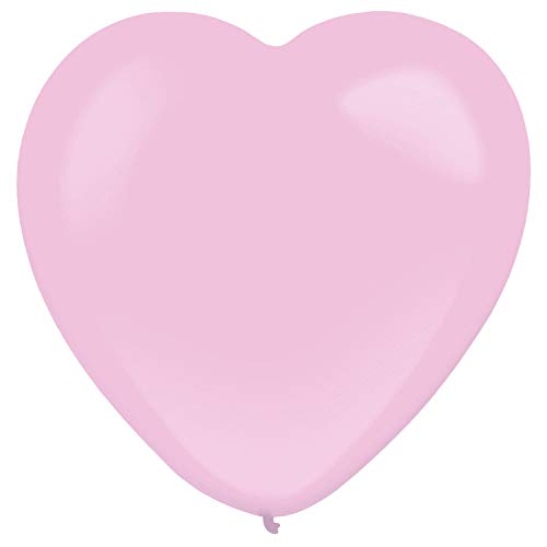 Amscan 9905695 - Latexballons Decorator Standard Herz, 50 Stück, pink, 30 cm / 12, Luftballon von amscan