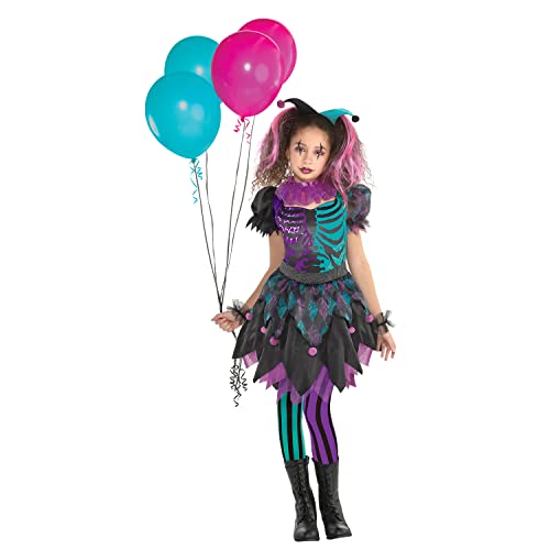 Amscan 9914697 Spuk-Harlekin-Halloween-Kostüm für Mädchen, Alter 4-6 Jahre von amscan