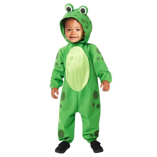 Amscan 9916858 - Unisex World Book Day Frog Hooded Onesie Babies Fancy Dress Costume Age: 3-6m von amscan