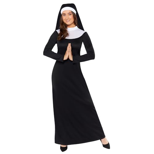 amscan 9918329 Nonne Gewohnheit & Kopfbedeckung für Erwachsene (Kleid 36-38) von amscan