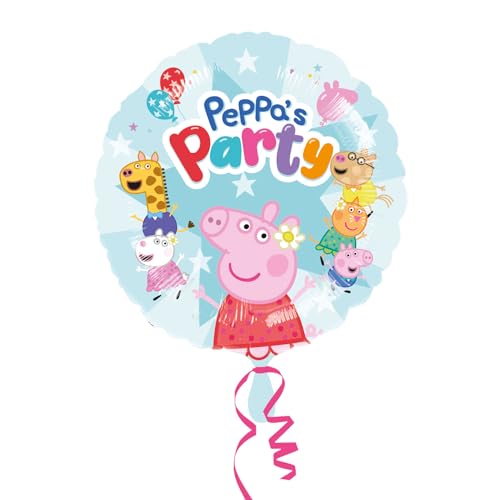 Amscan 9918352 Peppa Pig Birthday Party runder Folienballon, 45,7 cm von amscan