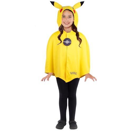 Amscan 9918497 - Unisex Officially Licensed Pokémon Pikachu Cape Kids Fancy Dress Costume Age: 3-7yrs von amscan