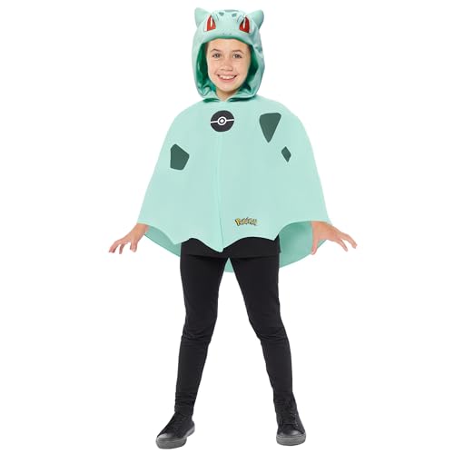 Amscan 9918499 - Unisex Officially Licensed Pokémon Bulbasaur Cape Kids Fancy Dress Costume Age: 3-7yrs von amscan