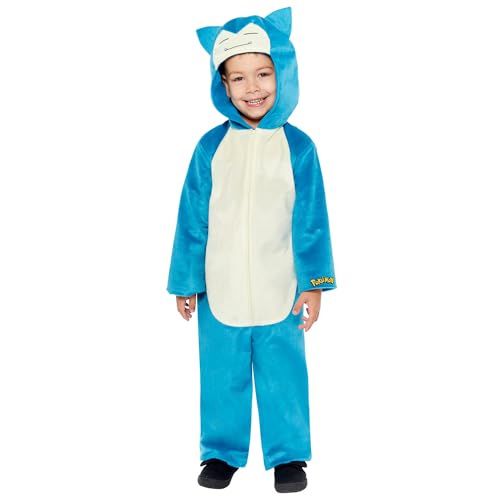 Amscan 9918666 - Unisex Officially Licensed Pokémon Snorlax Hooded Jumpsuit Kids Fancy Dress Costume Age: 3-4yrs von amscan