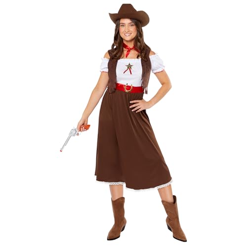 Amscan 9918998 - Women's World Book Day Western Cowgirl Adults Fancy Dress Costume Size: 10-12 von amscan