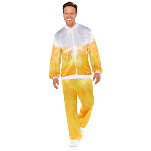 Amscan 9919051 - Unisex 1980's Beer Shell Suit Adults Fancy Dress Costume Size: Large von amscan