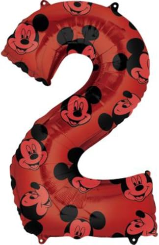 Amscan Anagram 4013201 – Disney Mickey Mouse Nummer 2 Folienballon – 66 cm von Anagram