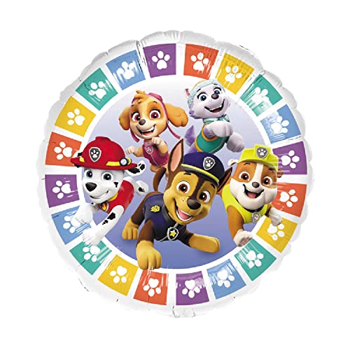 Amscan Anagram 4494775 – Paw Patrol Regenbogen Kinder Geburtstag Party Runder Folienballon – 45,7 cm von amscan