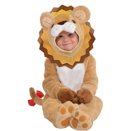 Amscan - Babykostüm kleiner Löwe, König der Tiere, Karneval, Mottoparty Beige 12-24 Monate von amscan