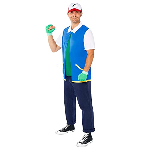 (PKT) (9908895) Adult Mens Pokemon Ash Costume (Standard) von amscan