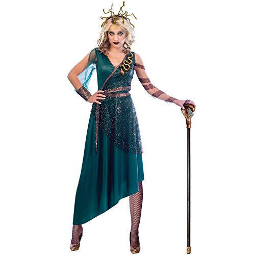 Amscan - Erwachsenenkostüm Medusa, Kleid und Haarband, griechische Göttin, Karneval, Mottoparty, Halloween Amscan - Erwachsenenkostüm Medusa, Kleid und Haarband, griechische Göttin, Karneval, Mottoparty, Halloween von amscan