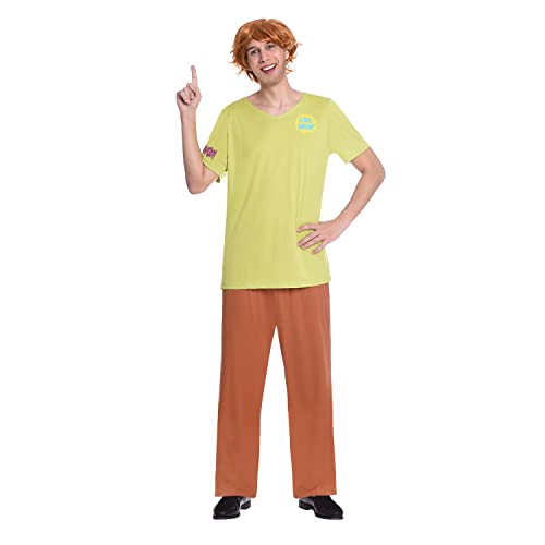 Amscan - Erwachsenenkostüm Shaggy aus Scooby Doo, Oberteil, Hose, Perücke, Serie, Motto-Party, Karneval von amscan