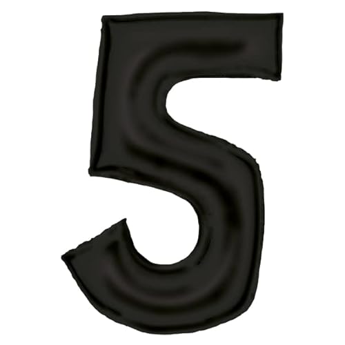 Amscan Große Zahl 5 Silk Lustre schwarz Folienballon N34 verpackt 86 cm Amscan Große Zahl 5 Silk Lustre schwarz Folienballon N34 verpackt 86 cm von amscan