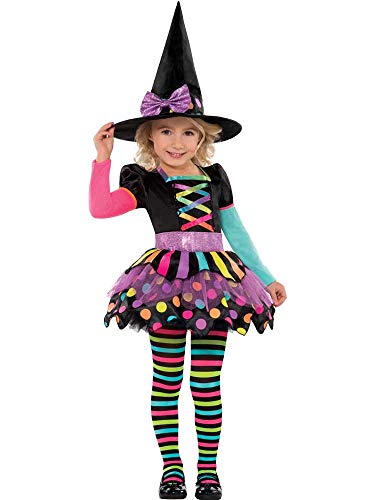 set high (PKT) (996994) Child Girls Miss Matched Witch Costume (6-8yr) von amscan