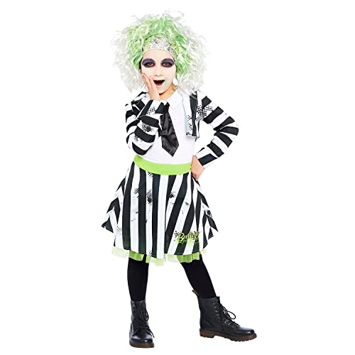 Amscan - Kinderkostüm Beetlejuice, Kleid mit Bolero, Poltergeist, Gespenst, Motto-Party, Karneval von amscan